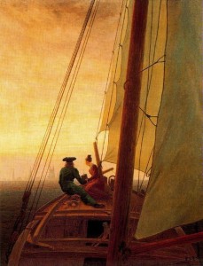 En el velero, de Caspar David Friedrich